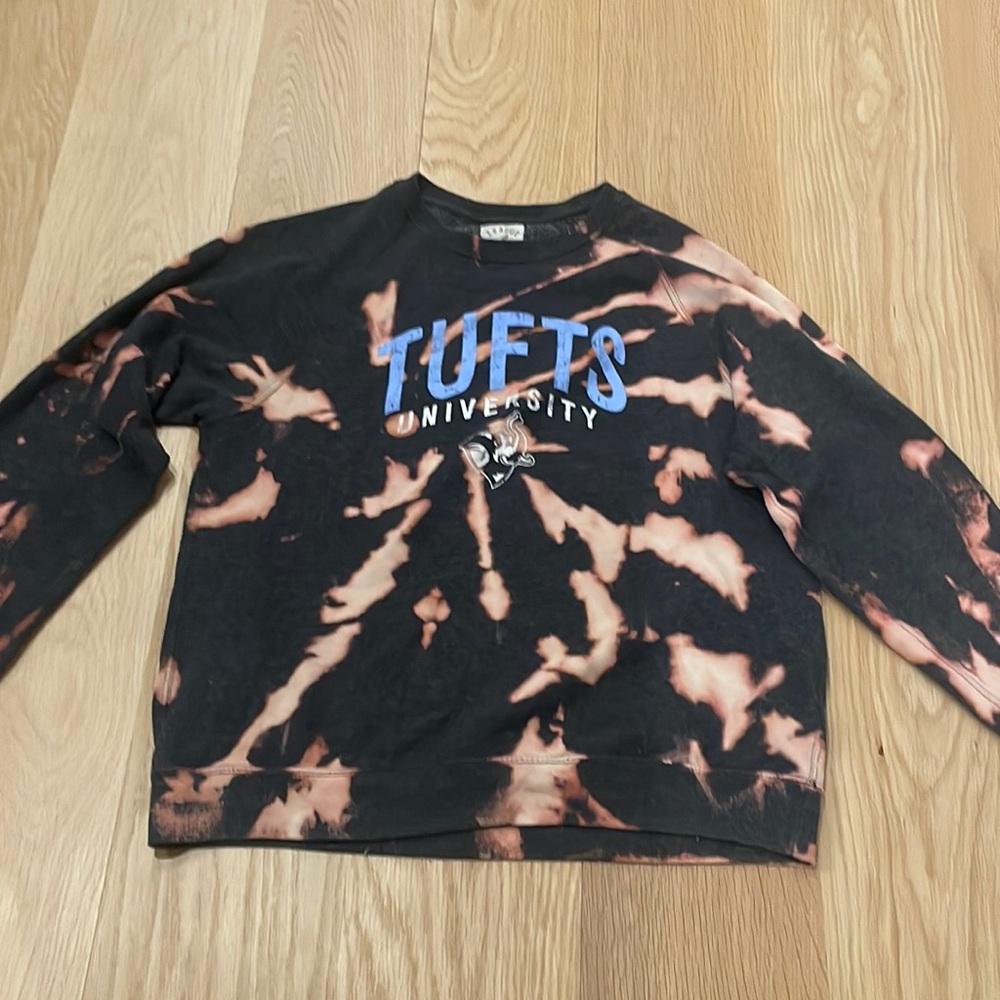 Tufts University tie-dyed sweatshirt
